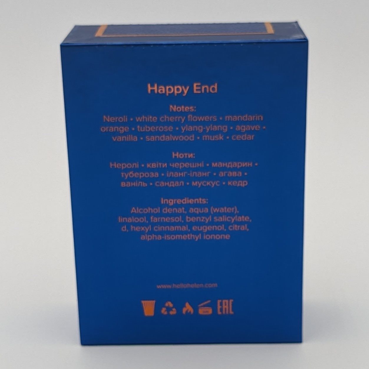Happy End - HelloHelen - Eau de parfum 50ml - boite arrière