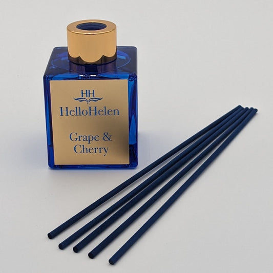 Grape & Cherry - HelloHelen - Diffuseur de parfum 100ml - flacon et batonnets