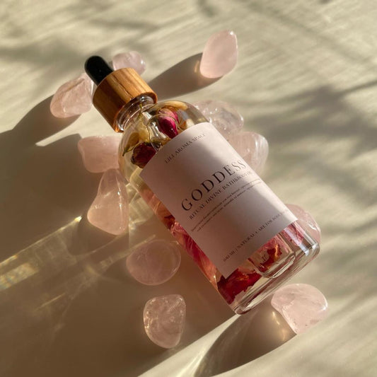 Huile_corporelle Goddess aux cristaux de quartz