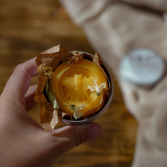 Lotion solide pour le corps à base de cire d'abeille "Warm Days" - lotion corporelle - naturel - organique - lotion hydratante