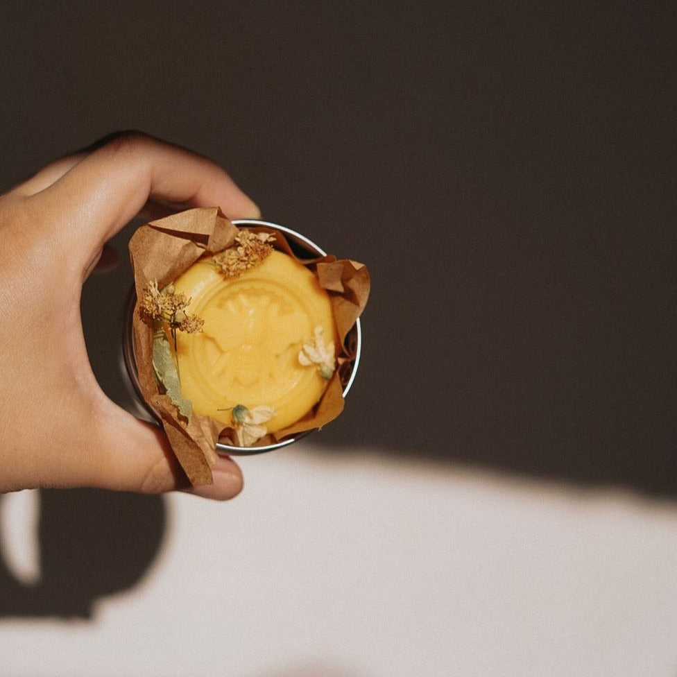 Lotion solide pour le corps à base de cire d'abeille "Warm Days" - lotion corporelle - naturel - organique - lotion hydratante