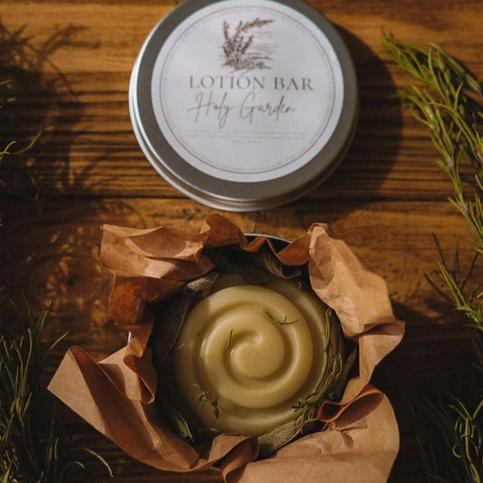 Lotion solide hydratante pour le corps à base de cire d'abeille - Holy Garden - 80 g