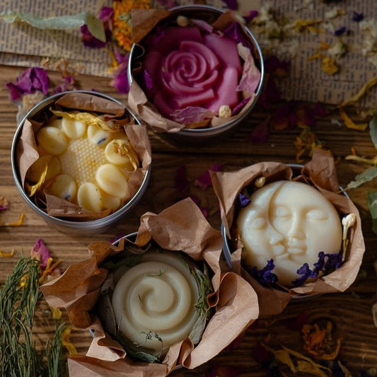 Lotion solide pour le corps à base de cire d'abeille "Sunny Herbs" - lotion corporelle - naturel - organique - lotion hydratante